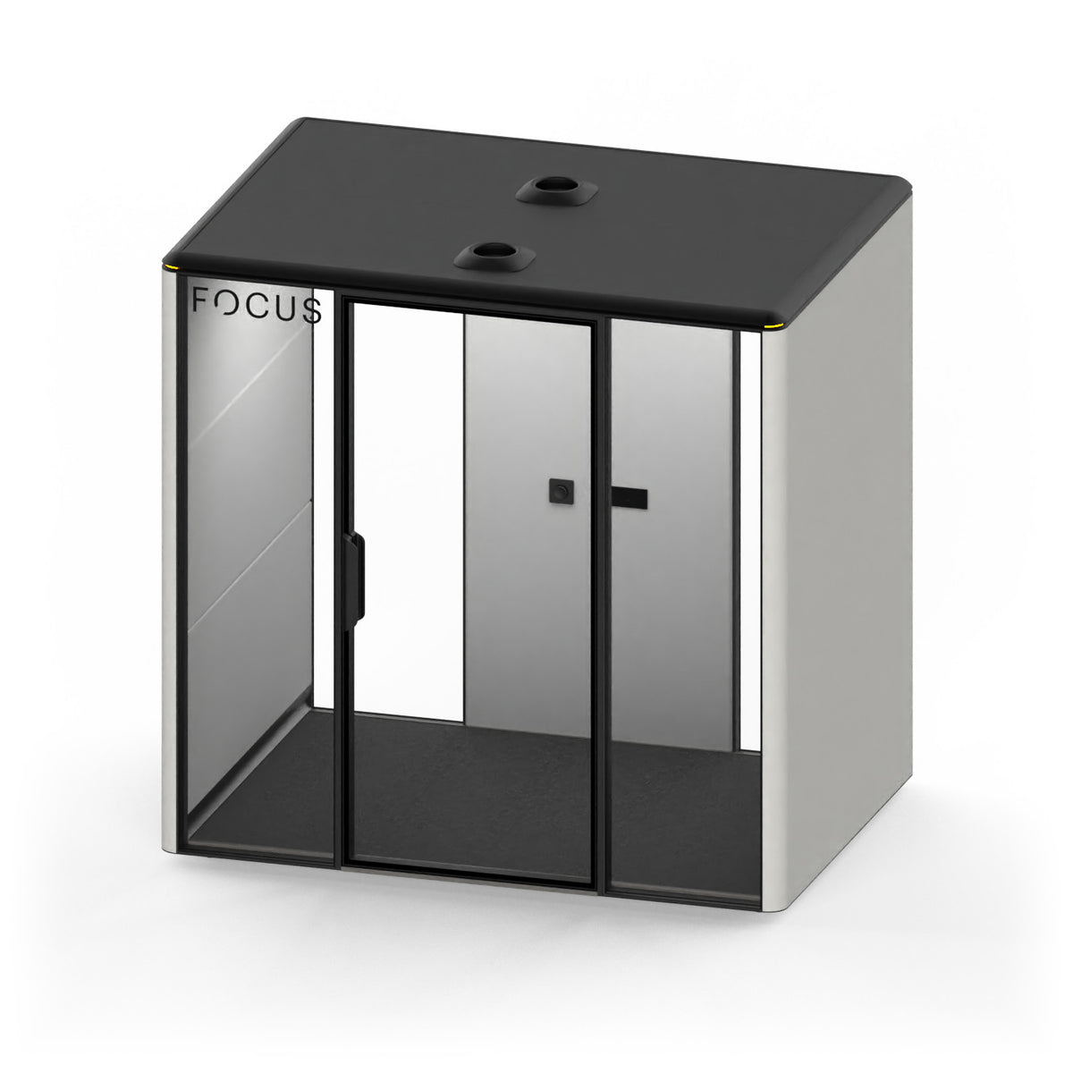 Focus Studio meeting pod in Chalk with no furniture, seen from above